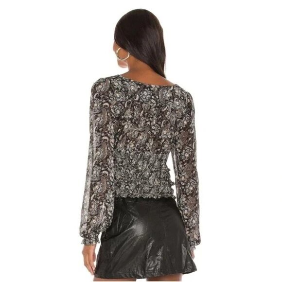 FREE PEOPLE Lolita Top in Dark Combo - Size Medium - Picture 2 of 9